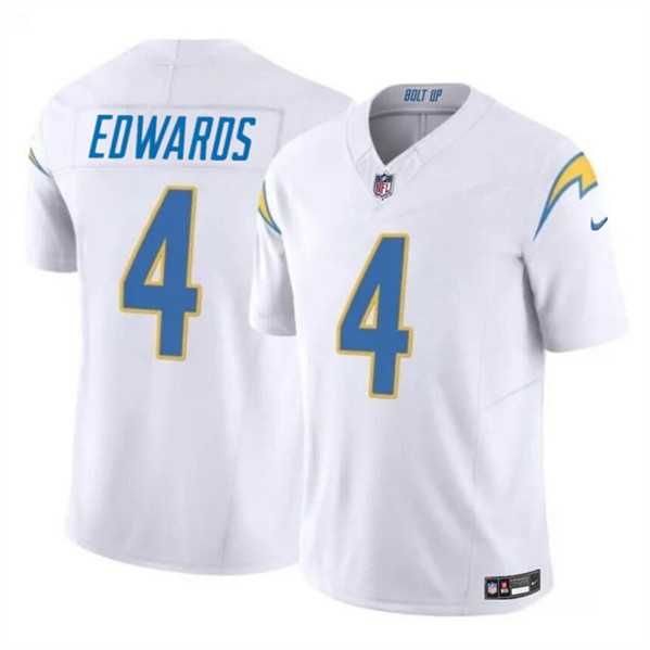 Youth Los Angeles Chargers #4 Gus Edwards White 2024 F.U.S.E. Vapor Untouchable Limited Stitched Jersey Dzhi